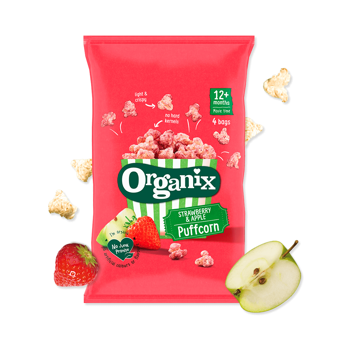 Organix Strawberry & Apple Puffcorn