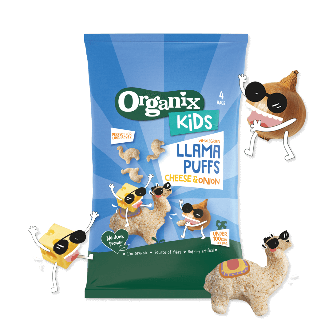 Organix Kids Llama Puffs Cheese and Onion