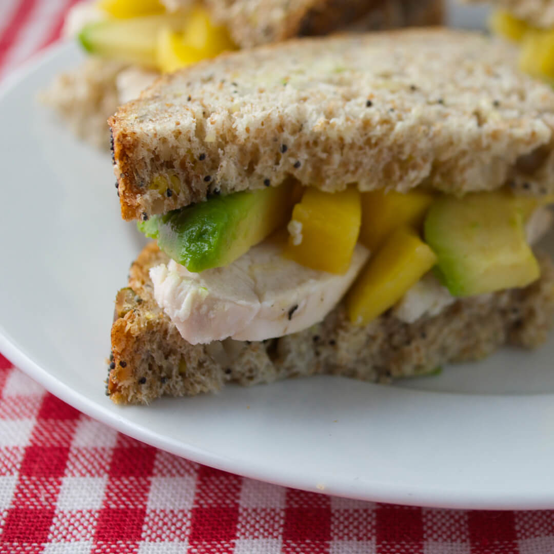 Chicken, Avocado &amp; Mango Sandwich