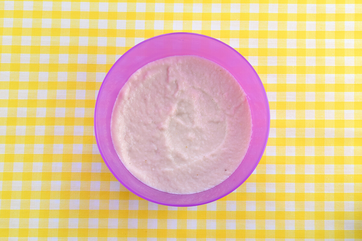 Porridge placed in bowl