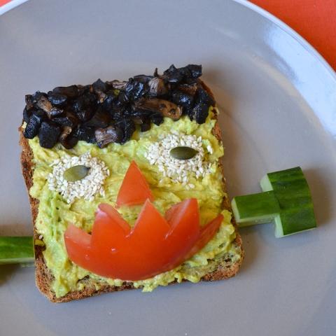 Halloween Frankenstein Toast