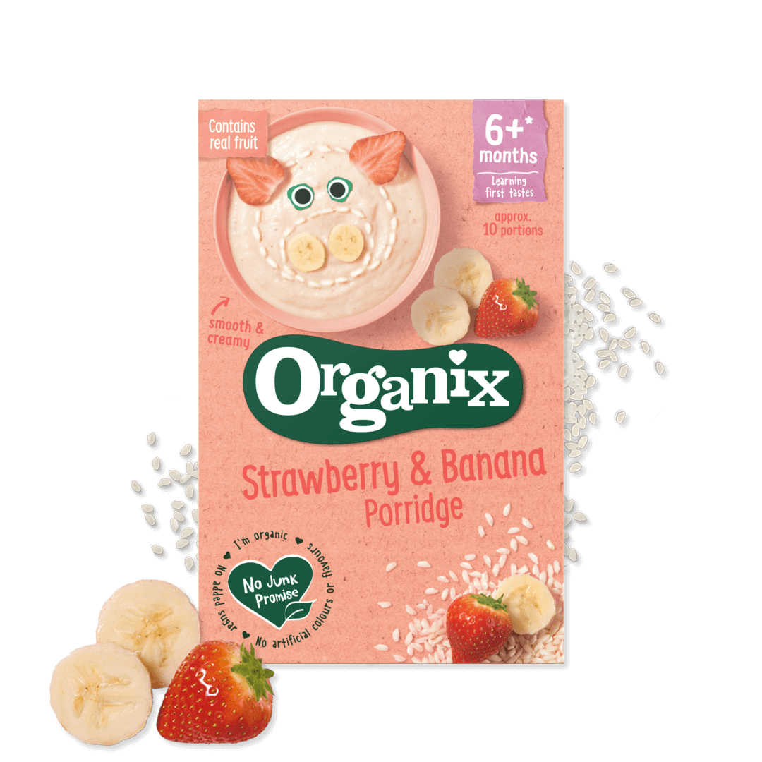 Organic Strawberry & Banana Porridge For Babies